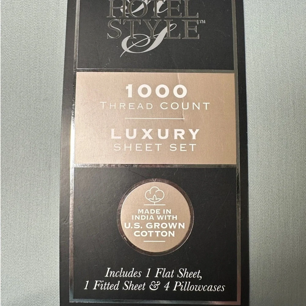Hotel Style 1000 Thread Count Luxury Sheet‎ Set Silver King Cotton Blend